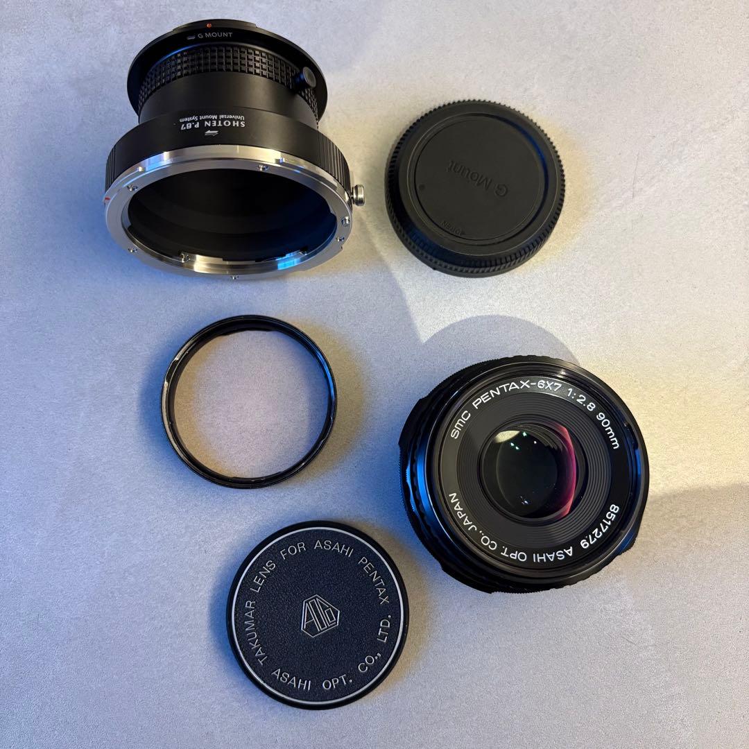 本日限定【極上品】PENTAX 67 6x7 90mm F2.8 GFXアダプタ