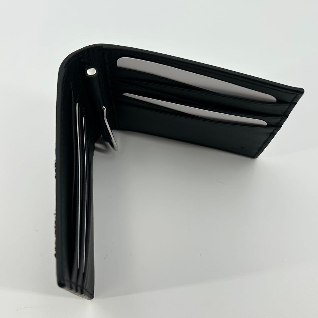 希少/未使用✨グッチ マネークリップ アニマリエ ビー 刺繍 レザー 黒