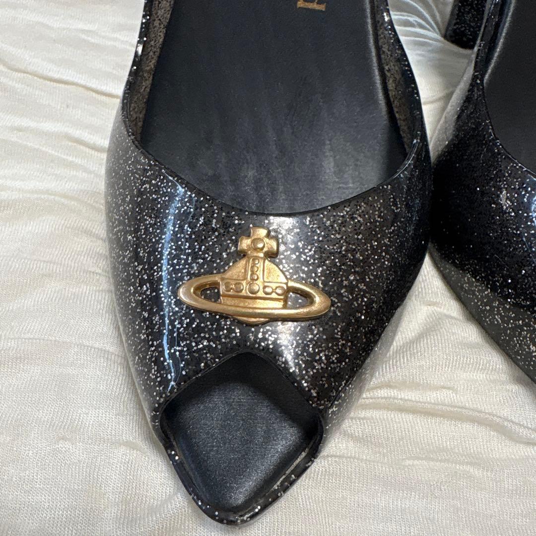 Vivienne Westwood Melissa サンダル ブラックグリッター