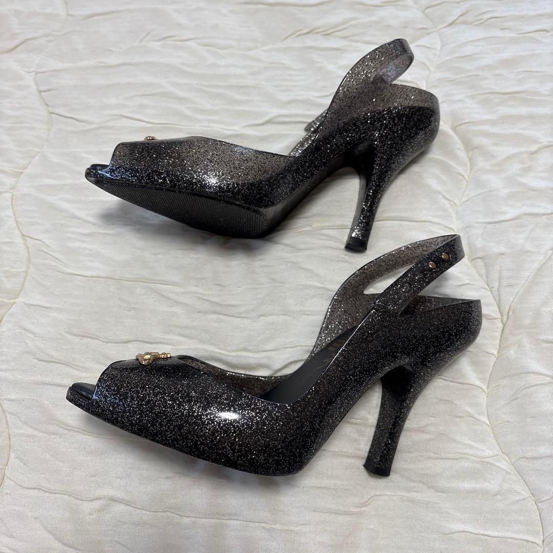 Vivienne Westwood Melissa サンダル ブラックグリッター
