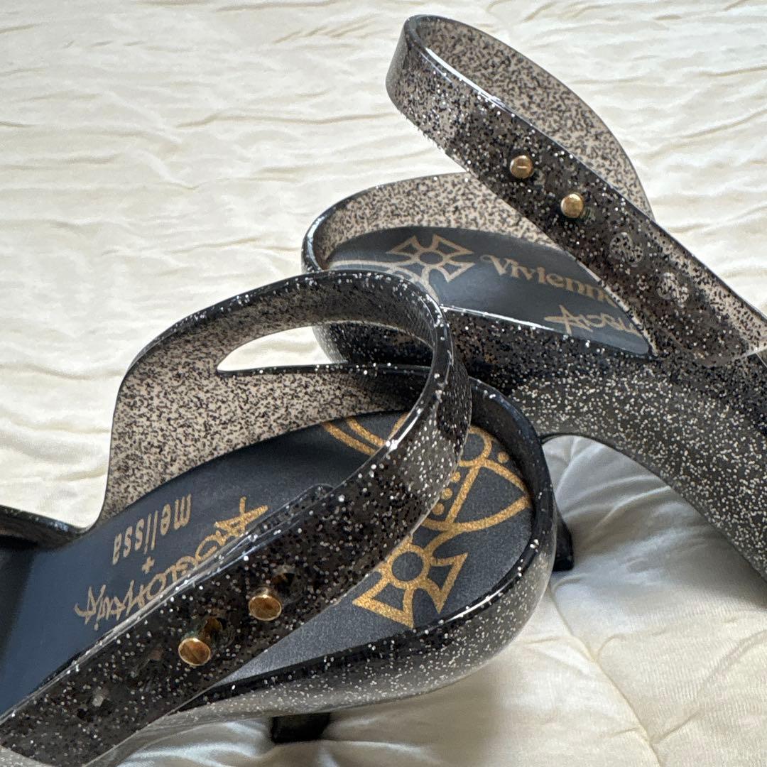 Vivienne Westwood Melissa サンダル ブラックグリッター