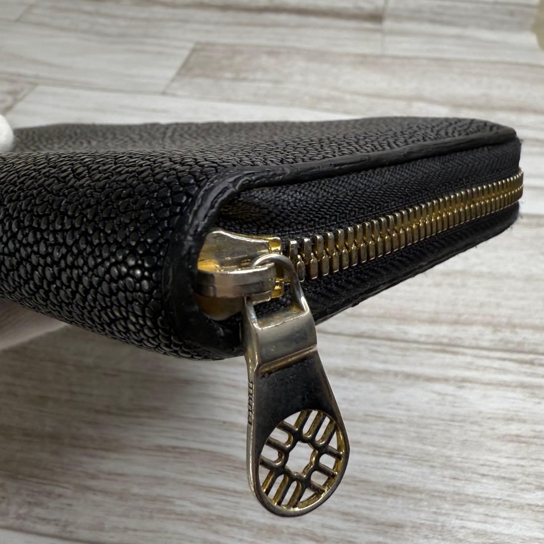 【希少】ムータMUTA ウォレットジップ　長財布レザー　エイ革　スティングレイ