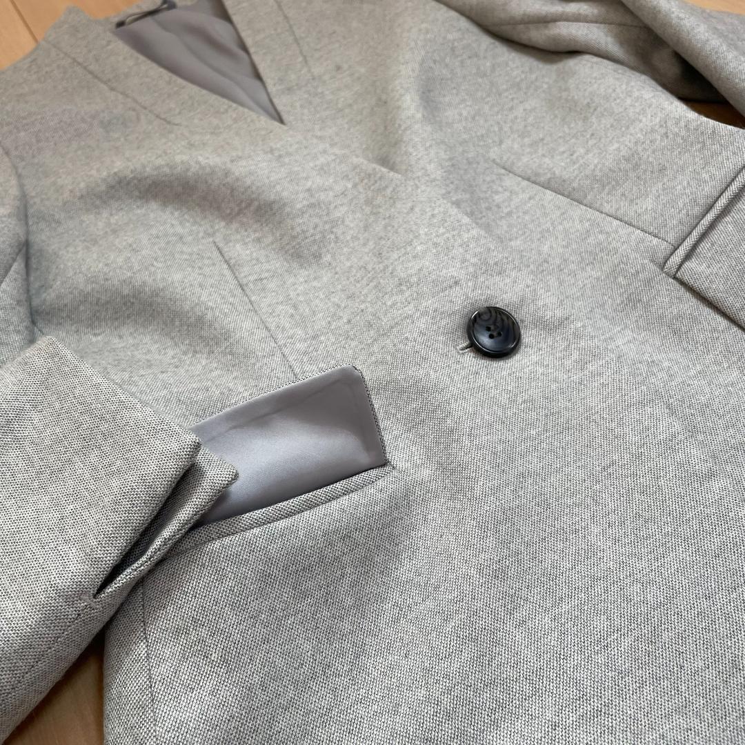 スーツカンパニー グレー パンツスーツ3点セット 36 美品 秋冬