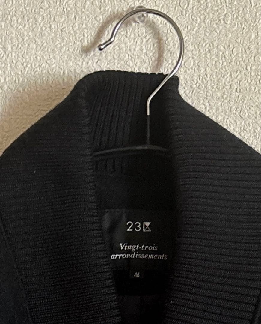 23区L オンワード　袖ラムレザーコンビ　スタジャン　46 未使用に近い