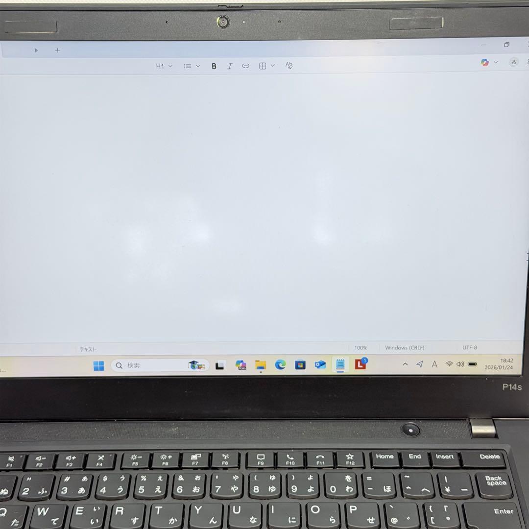 Windowsノート本体 Lenovo ThinkPad P14s Ryzen7 16GB/512GB