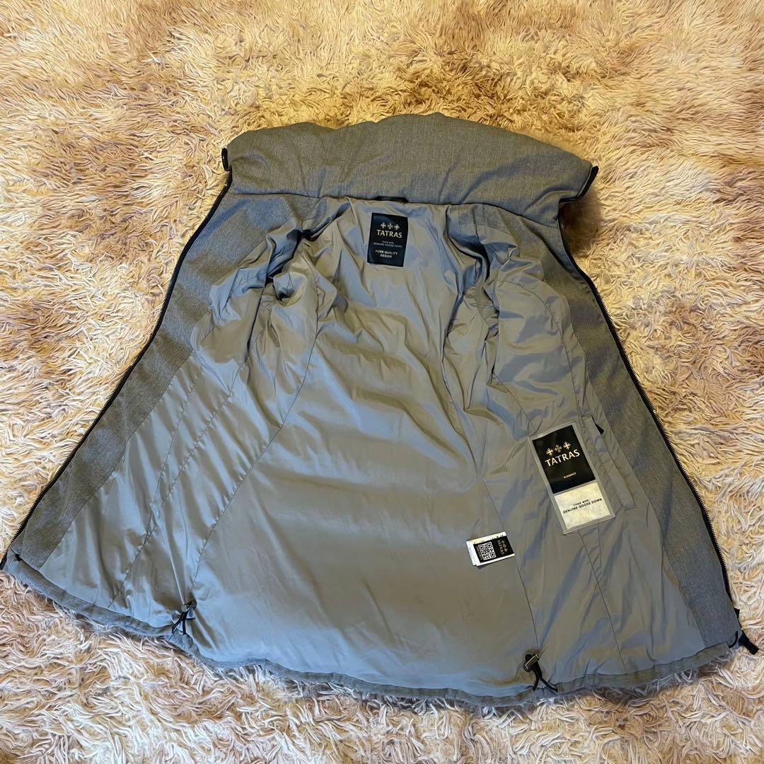 ［極美品］TATRAS タトラス　セラミカ グレー　 ファー　ダウンジャケット