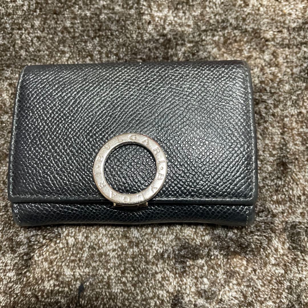 ブルガリ　ブラック　レザーケース