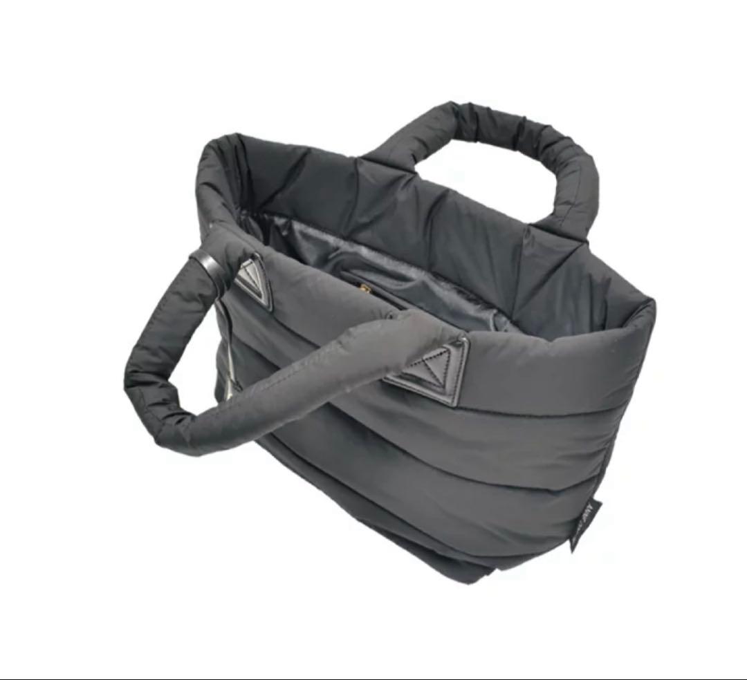 AnneCoquine ナイロンキルトトートバッグ M ブラック