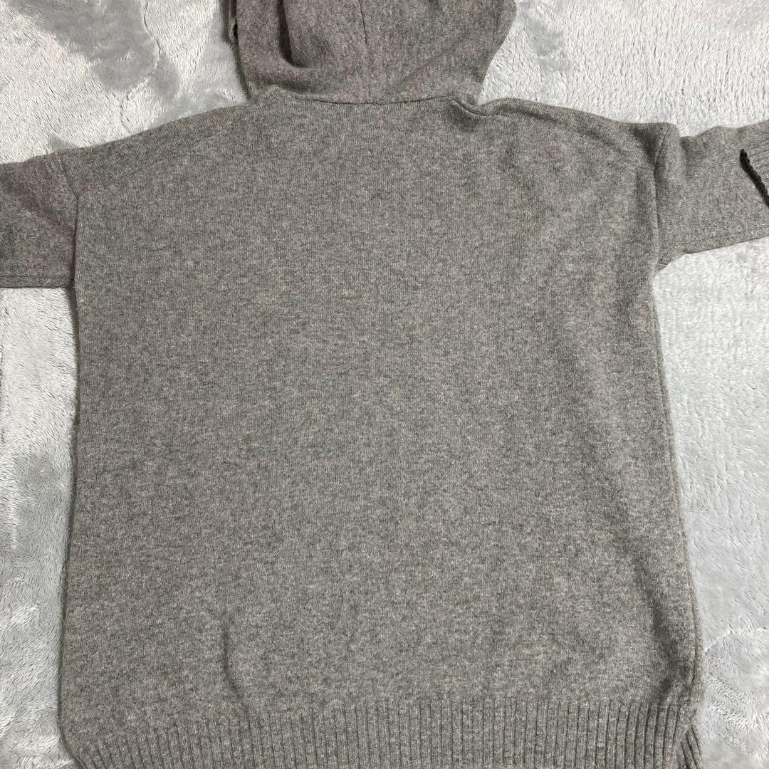 evam eva グレー フード付きニット　エコバッグ付き