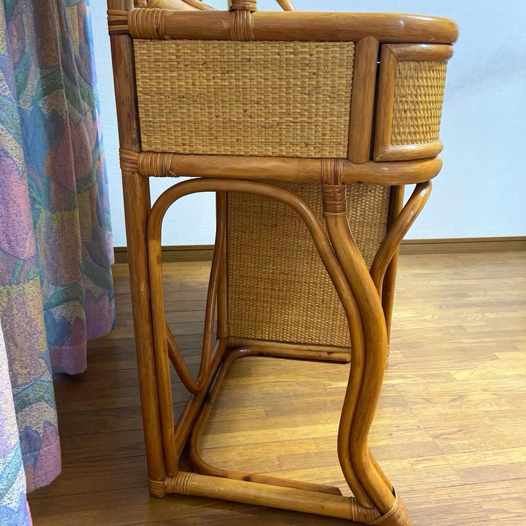 ラタン／籐／ドレッサー／鏡台／ビンテージ 椅子はつきません