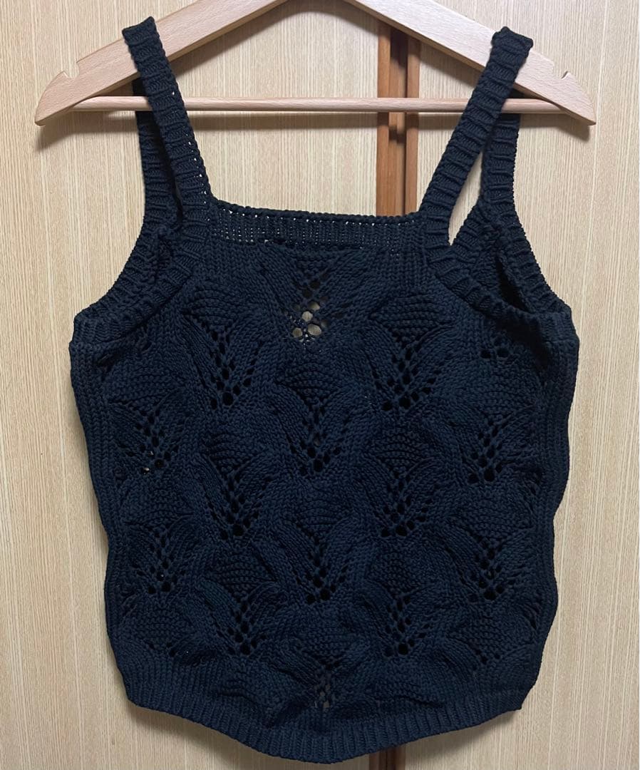 ＜6(ROKU)＞LILY YARN SUKASHI KNIT CAMISOLE