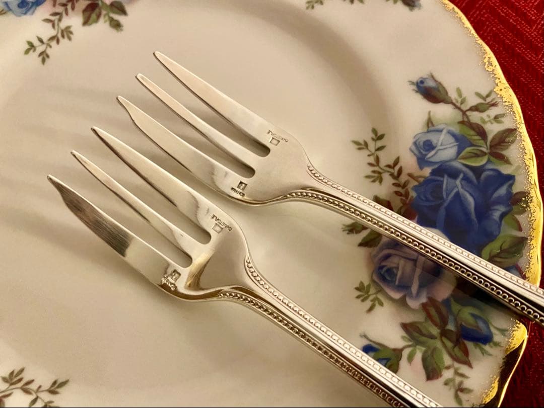 【あいさま専用商品☆極美品☆】クリストフル パール ケーキフォーク3本セット