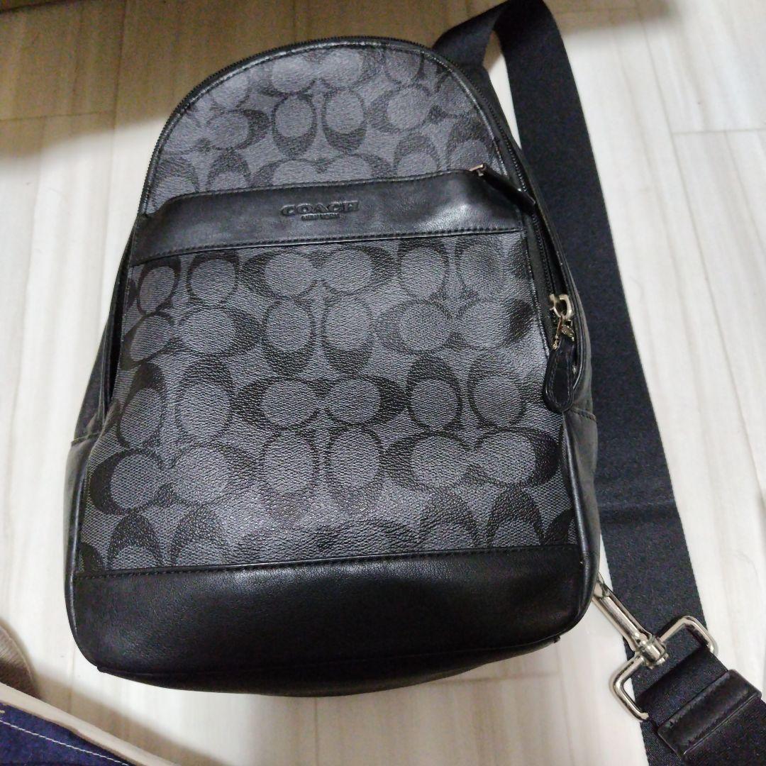 Coach ボディバッグ ブラック/グレー