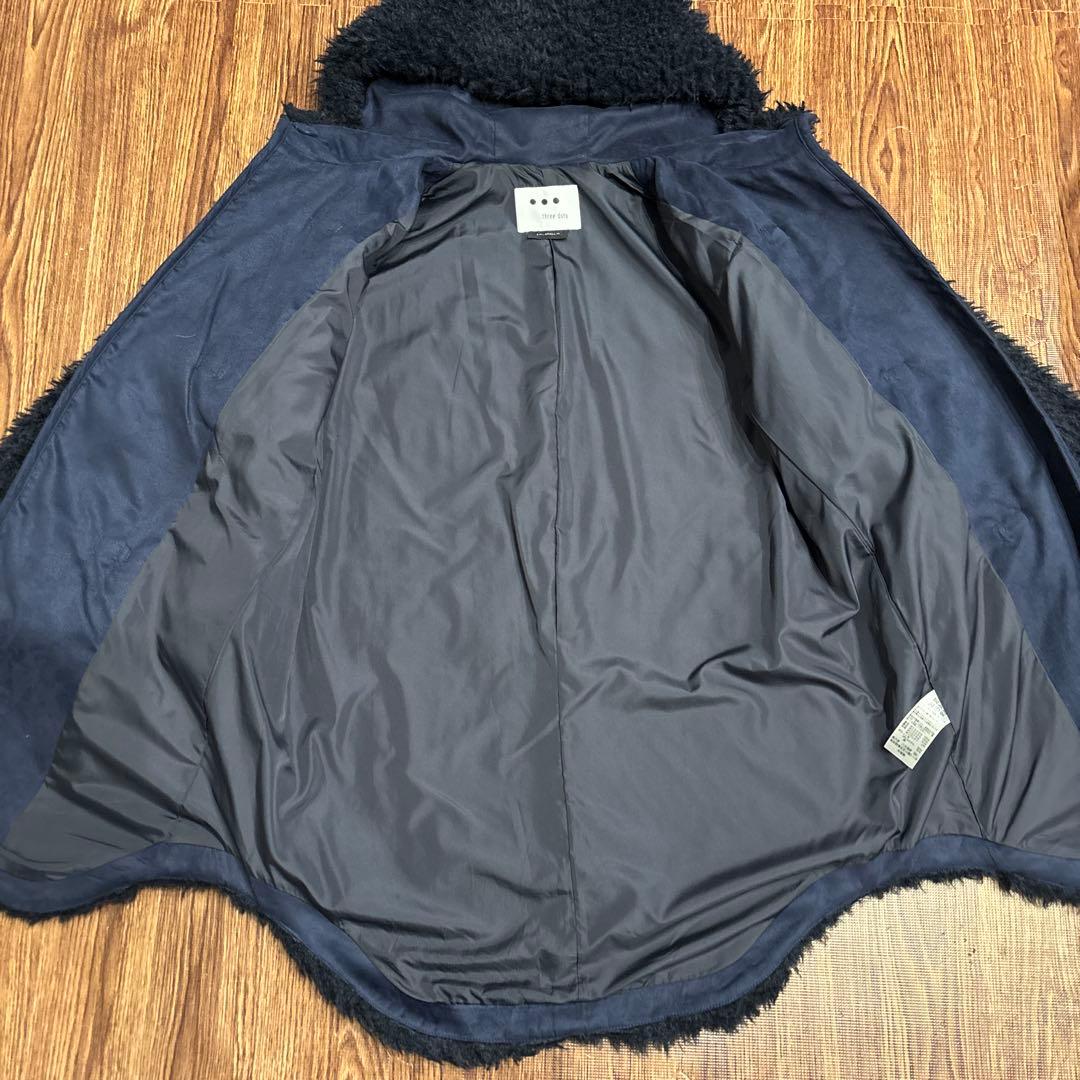 スリードッツ　エコペルファーフード付きダッフルコート