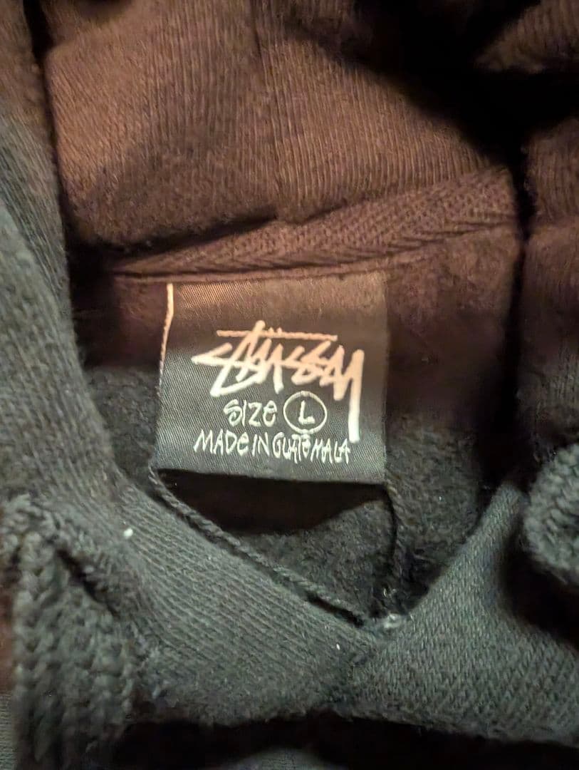 Stussy 新品タグ付き 裏起毛 ブラック スウェットパーカー Lサイズ