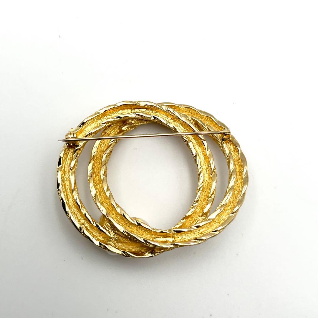 希少✨ ディオール Dior ピン ブローチ パール ゴールド系 箱付