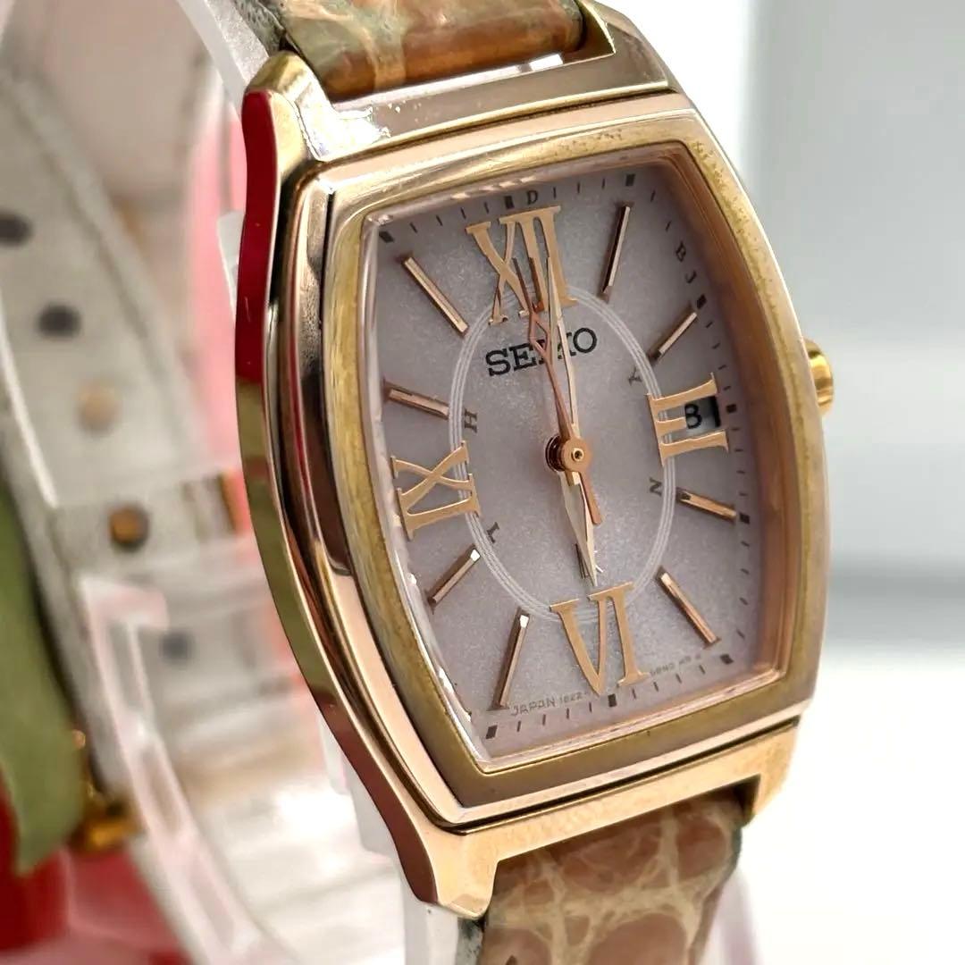 稼働品☆電波ソーラー　SEIKOセイコー　ルキア　レディース腕時計