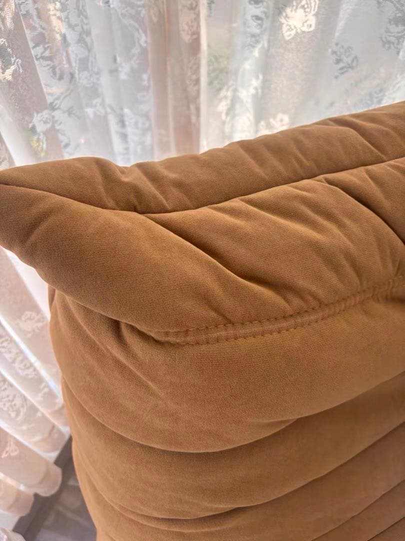 24時間発送 新品 トーゴ 1P　ソファ　カーキ色