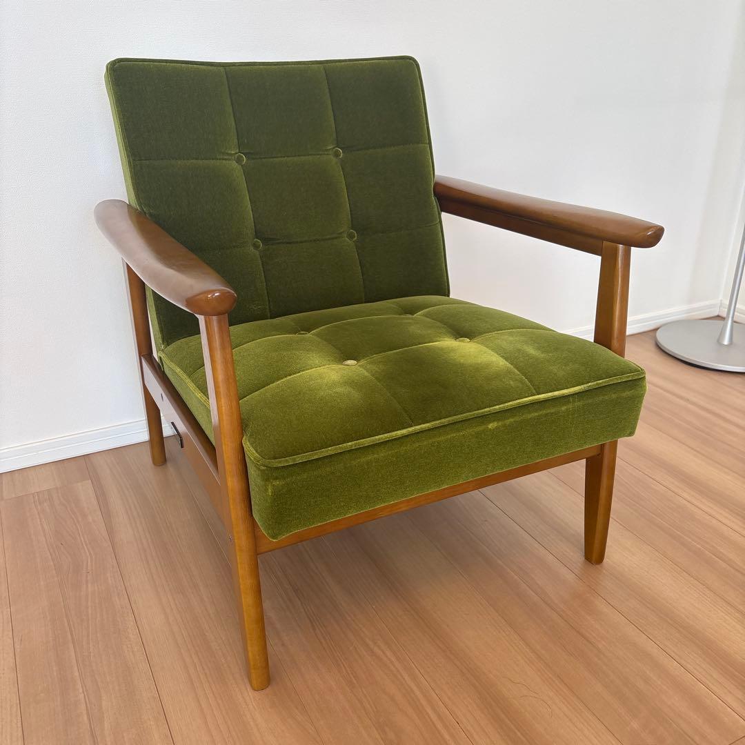 カリモク60 Kチェア 1シーター（モケットグリーン）