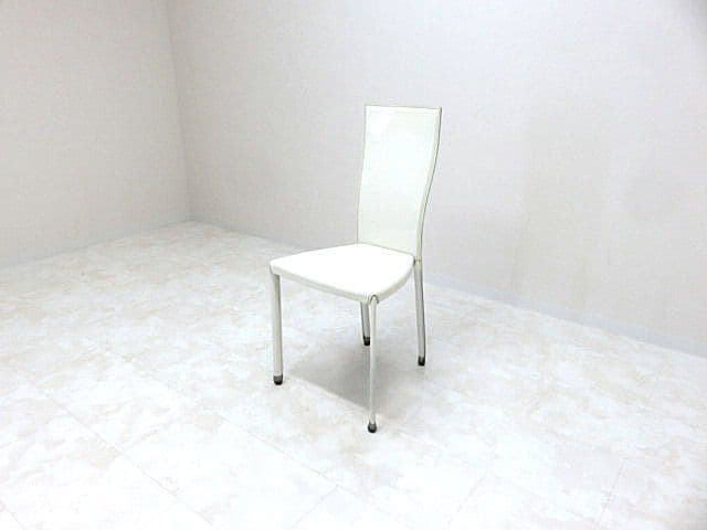 カッテラン　イタリア　ハイバックチェア ホワイト ダイニングチェア