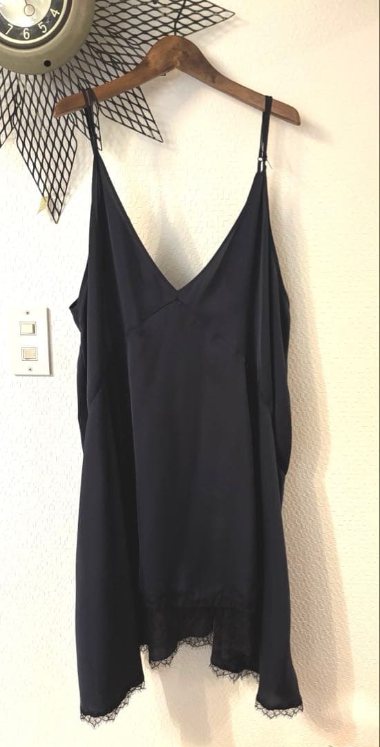 AP STUDIO 今季レースドッキングキャミワンピースNAVY