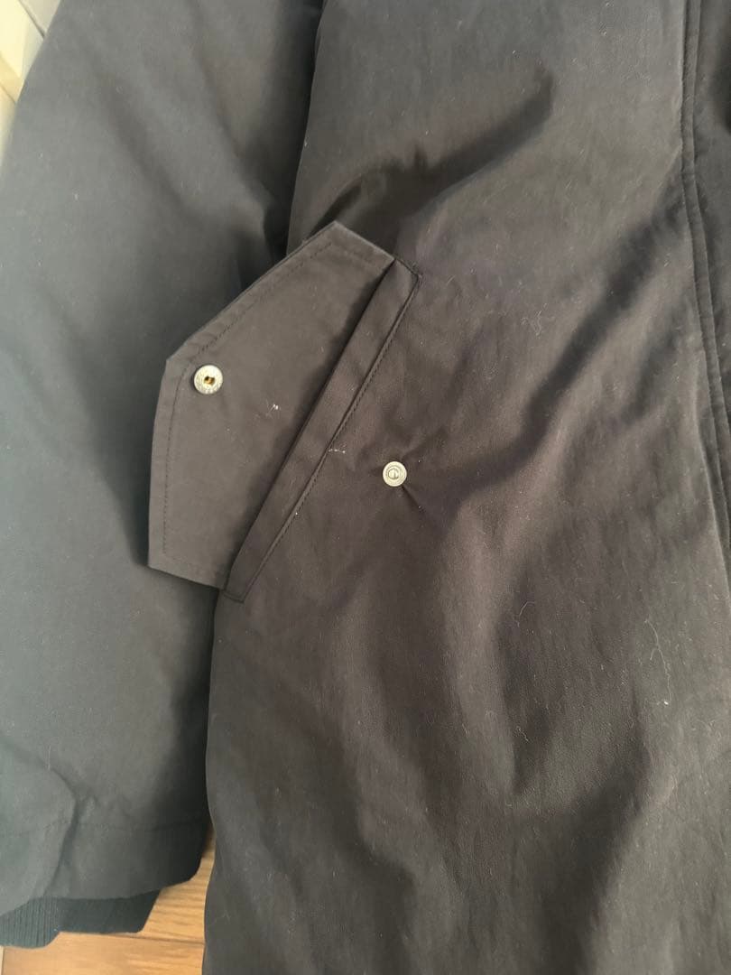 新品未使用タグ付きB:MING by BEAMSファー付きロングダウンコート 黒