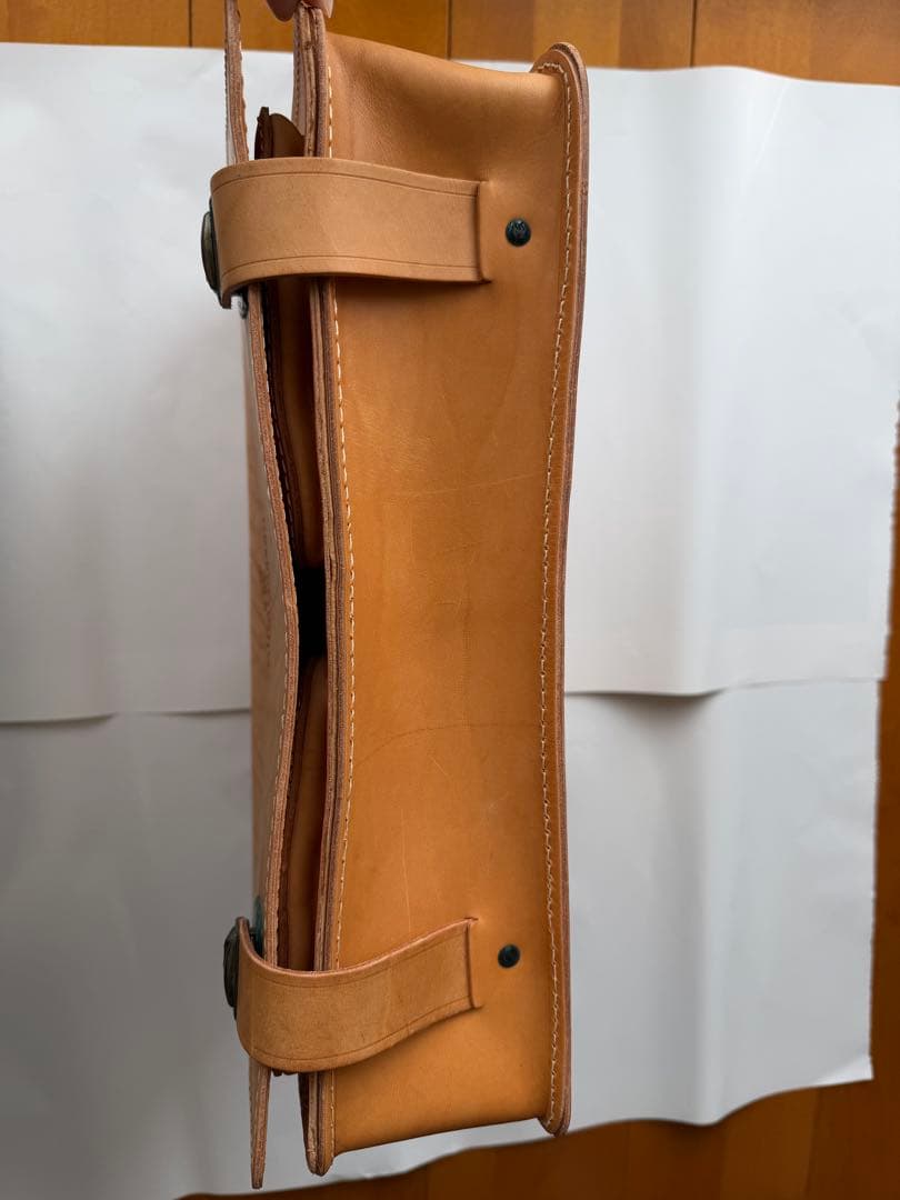 千*眼様 未使用品 ruitertassen 天然ヌメ革 書類鞄 本革 オランダ