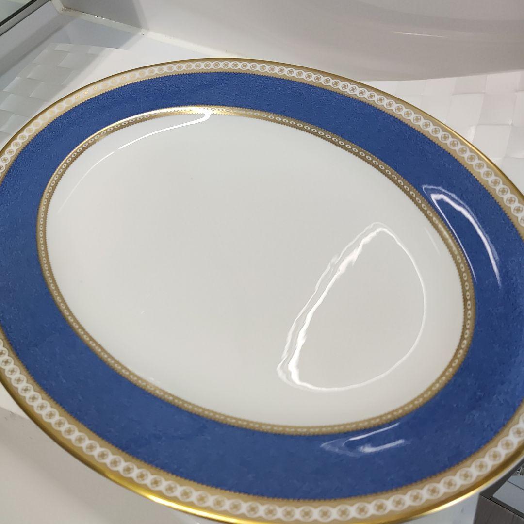 ウェッジウッド　ユーランダーパウダーブルー　オーバルプレート