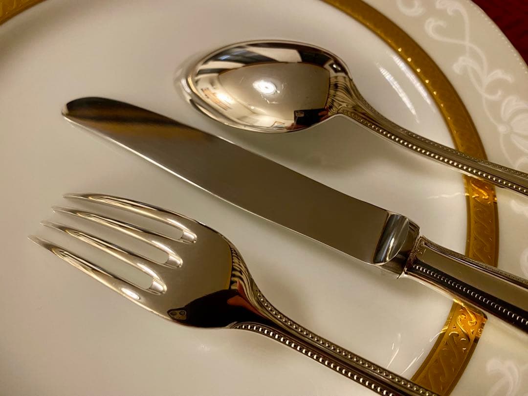 【☆希少な極美品☆】クリストフル パール デザートサイズカトラリーセット