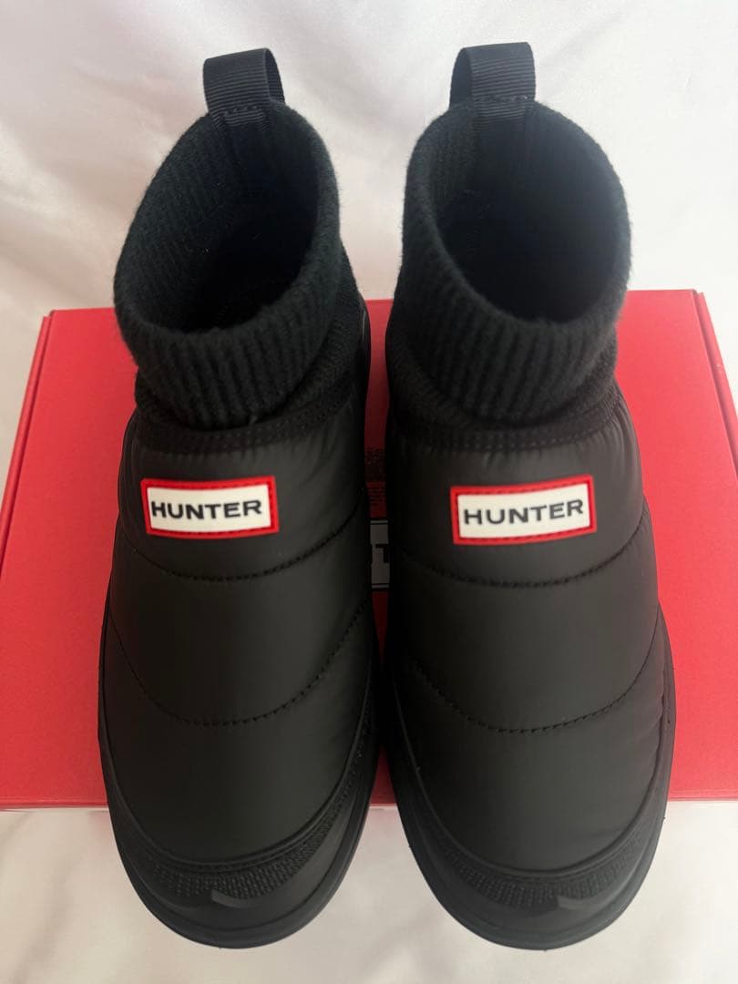 HUNTER ハンター インアウト パファー ニッテッド カフブーツ