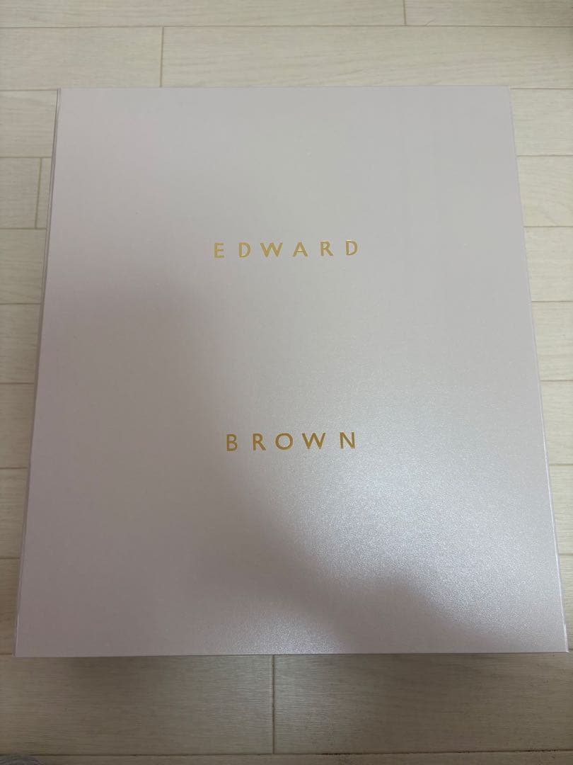 EDWARD BROWN カシミヤマフラー パールグレー