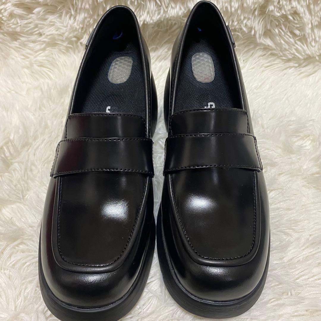 ✨美品✨CAMPER Thelma 厚底 レザー パンプス ブラック黒ローファー