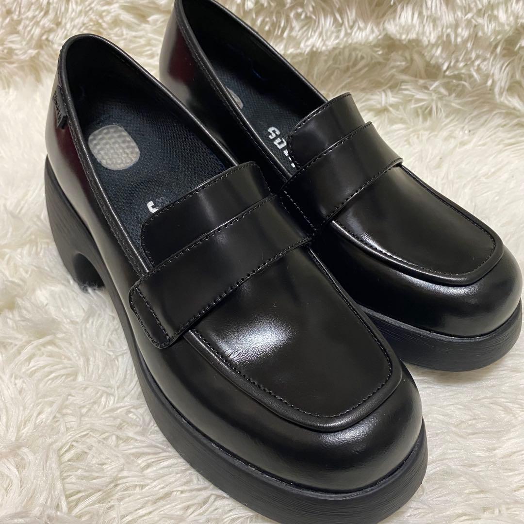 ✨美品✨CAMPER Thelma 厚底 レザー パンプス ブラック黒ローファー