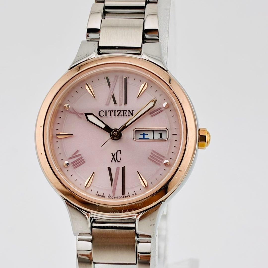 CITIZEN　xC 腕時計　SOLAR　ECODRIVE　デイデイト　シルバー