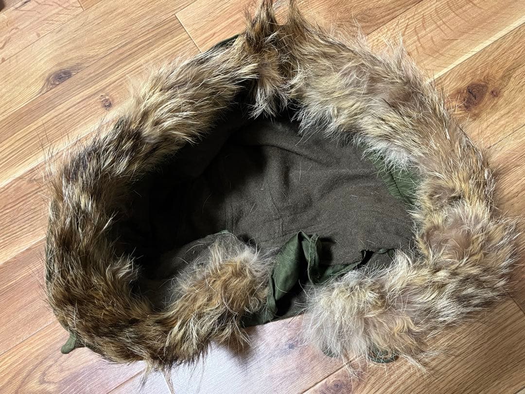 50s アメリカ軍 実物 M51 フード コヨーテファー ワイヤー付き 米軍