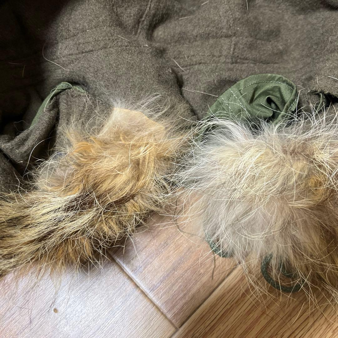 50s アメリカ軍 実物 M51 フード コヨーテファー ワイヤー付き 米軍