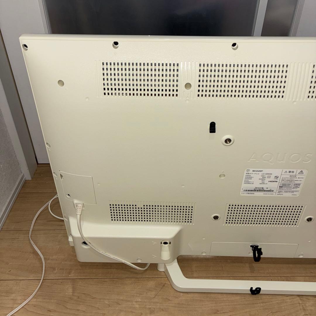 フルハイビジョンテレビ　シャープ　LC-40W35美品! ホワイト