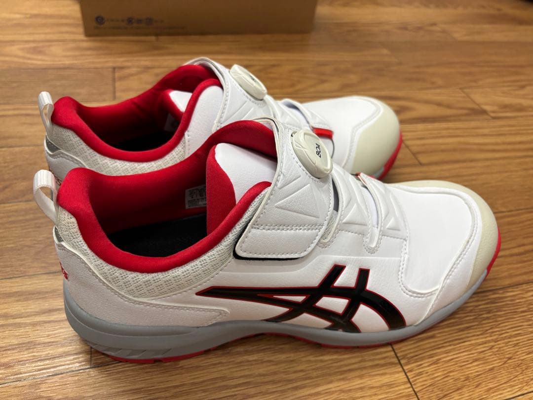 asics 安全靴 26.5㎝　新品未使用 BOAシステム ホワイト/レッド