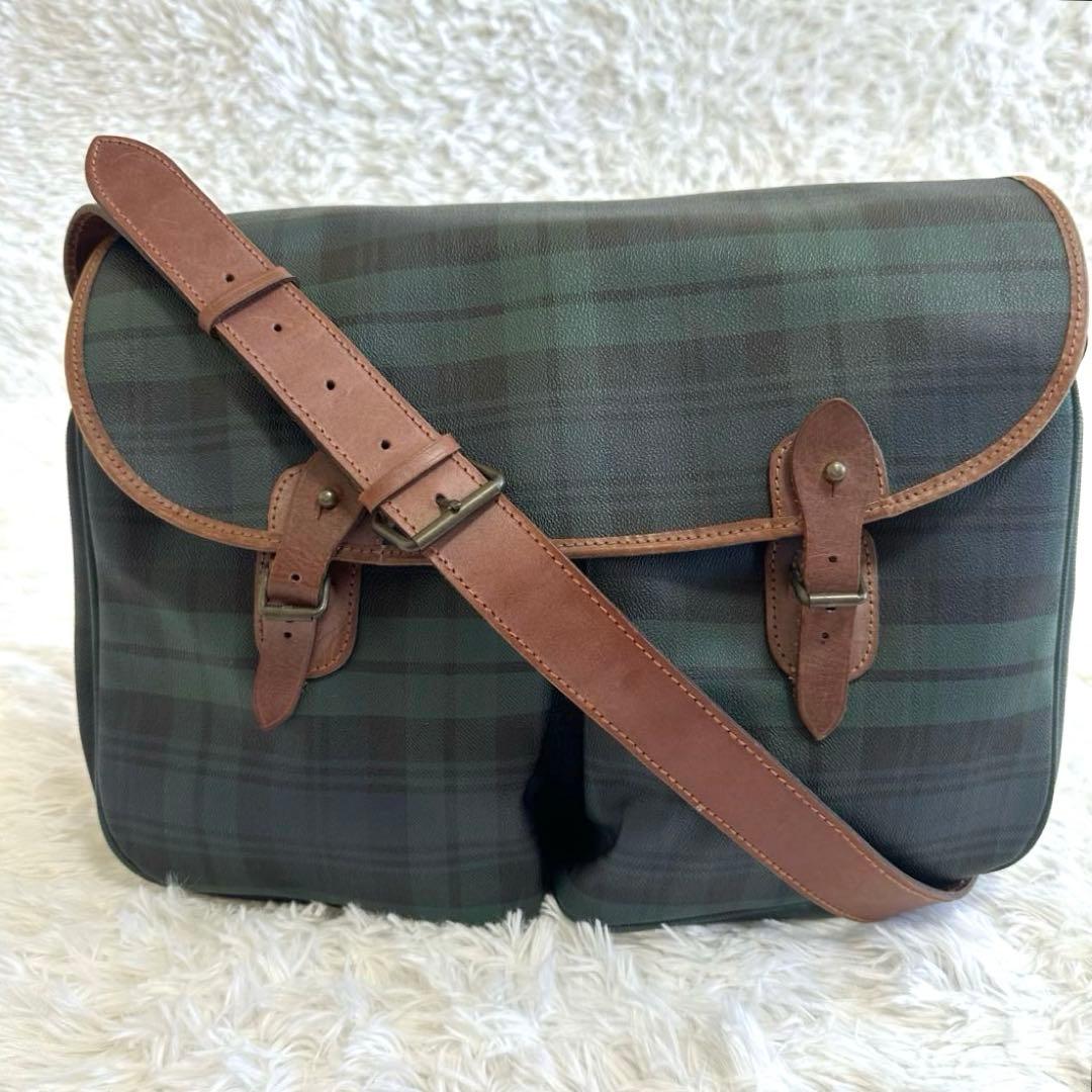 希少✨美品✨ポロラルフローレン ショルダーバッグ メッセンジャー グリーン 斜め