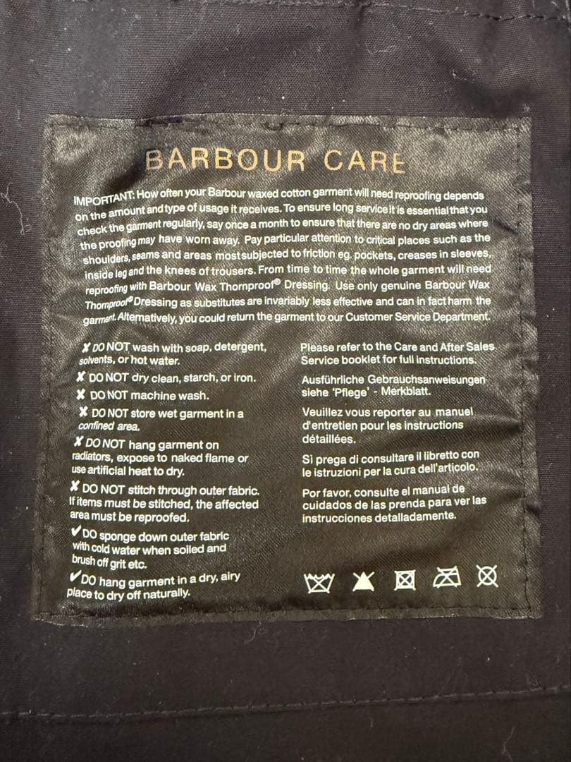 【美品】Barbour バブアー チェック柄ジャケット ブラックウォッチ 36