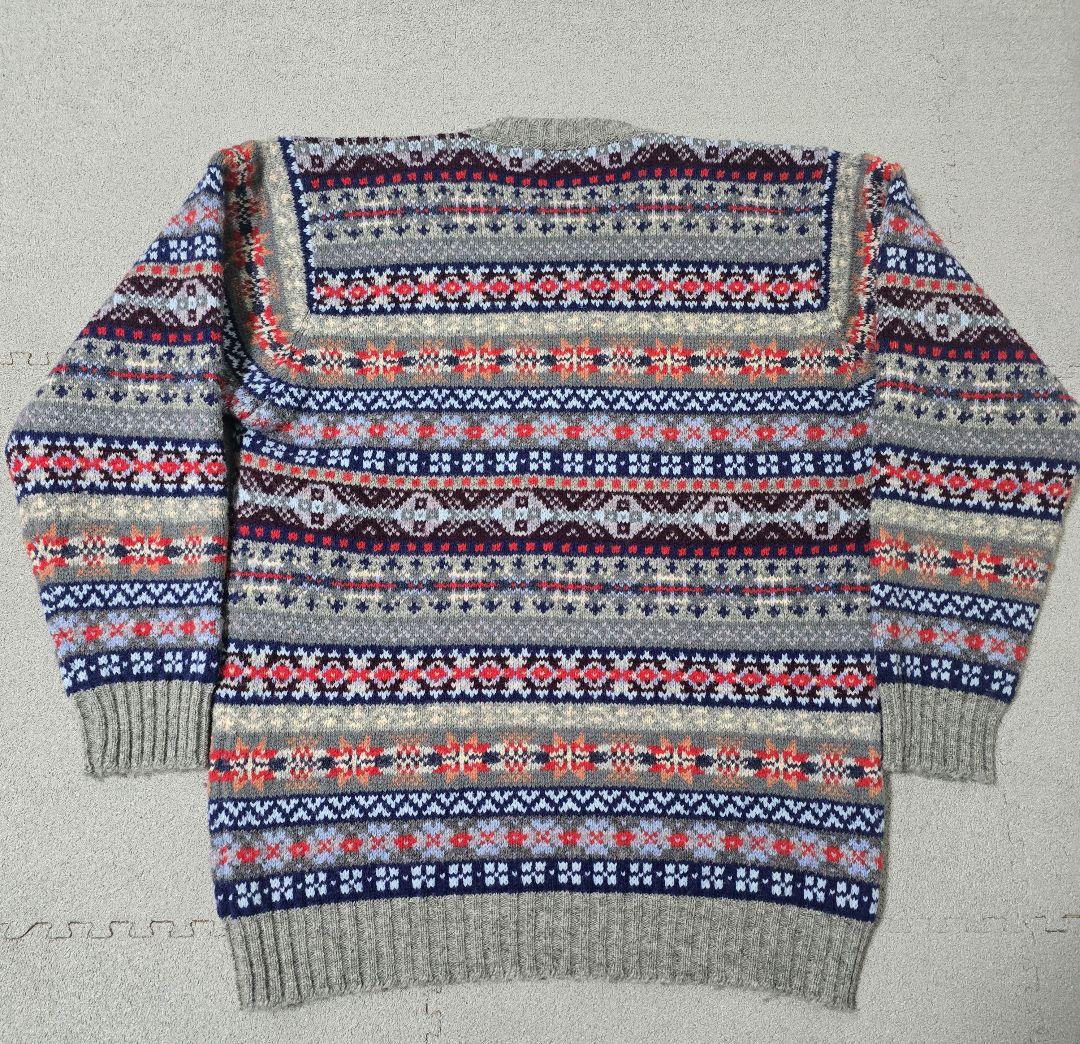Jamieson's　ジャミーソン　フェアアイル柄　クルーネック　ニット