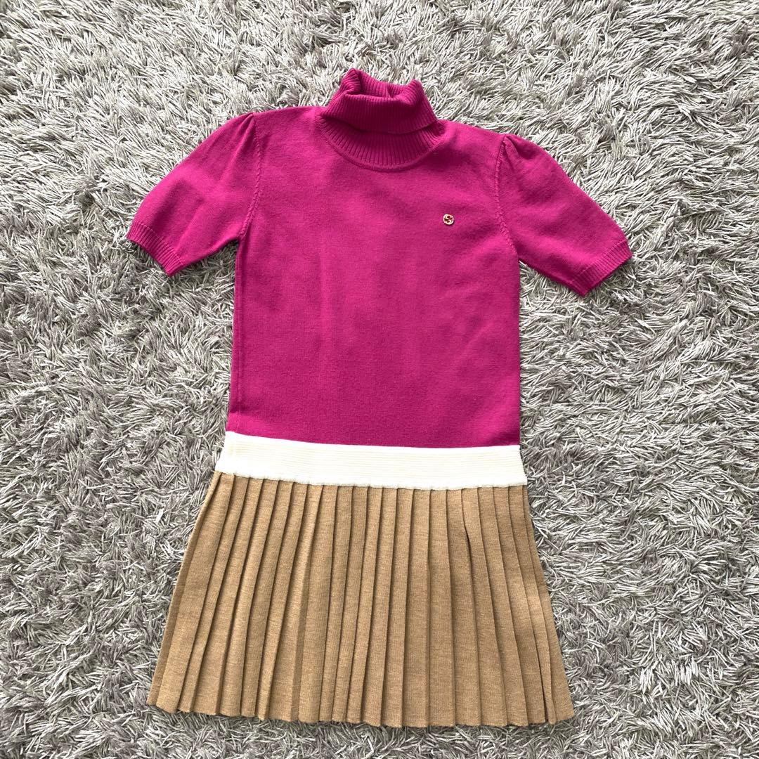 GUCCI ニットプリーツワンピース　8Y
