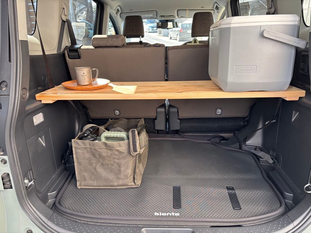 【新型シエンタ10系専用設計】ハンドメイド杉無垢材ラゲージボード｜車中泊にも最適