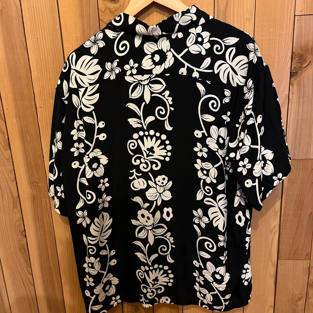SUN SURF アロハシャツ HAWAIIAN SKULL BORDER