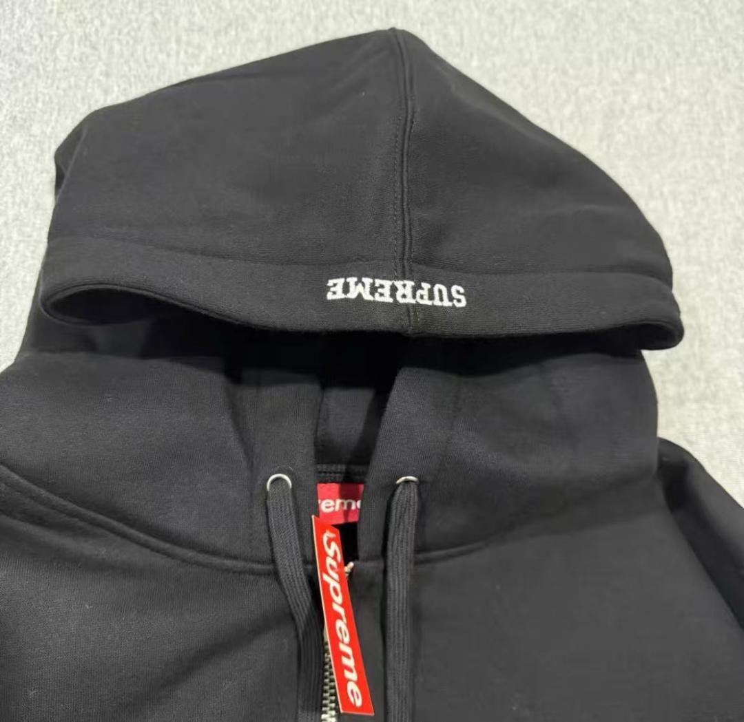 Supreme ジップアップ パーカー 黒~~~
