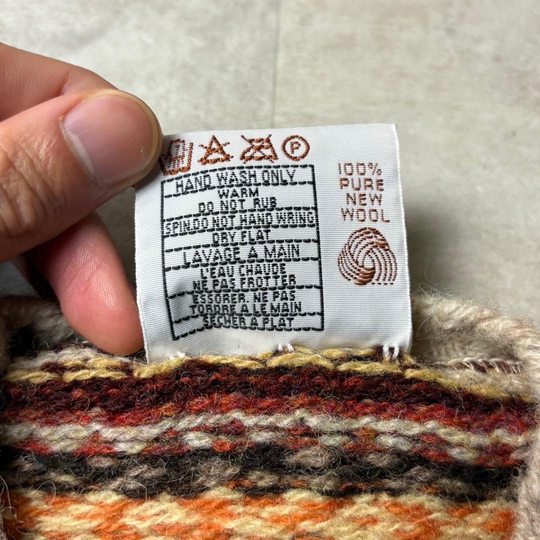 Jamieson's スコットランド製 フェアアイル柄 ウールニットベスト