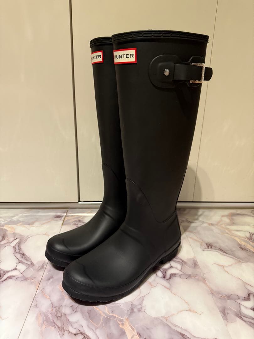 Hunter ハンター　トールレインブーツ　ブラック　24㎝