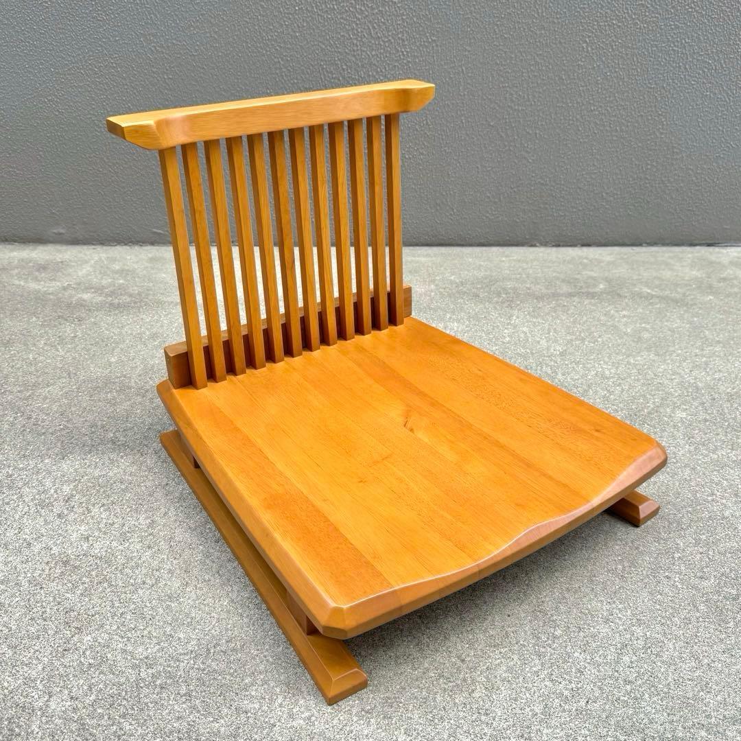 2脚セット✴︎座椅子 ローチェア イス 天然木 高齢者 あぐら 低座椅子