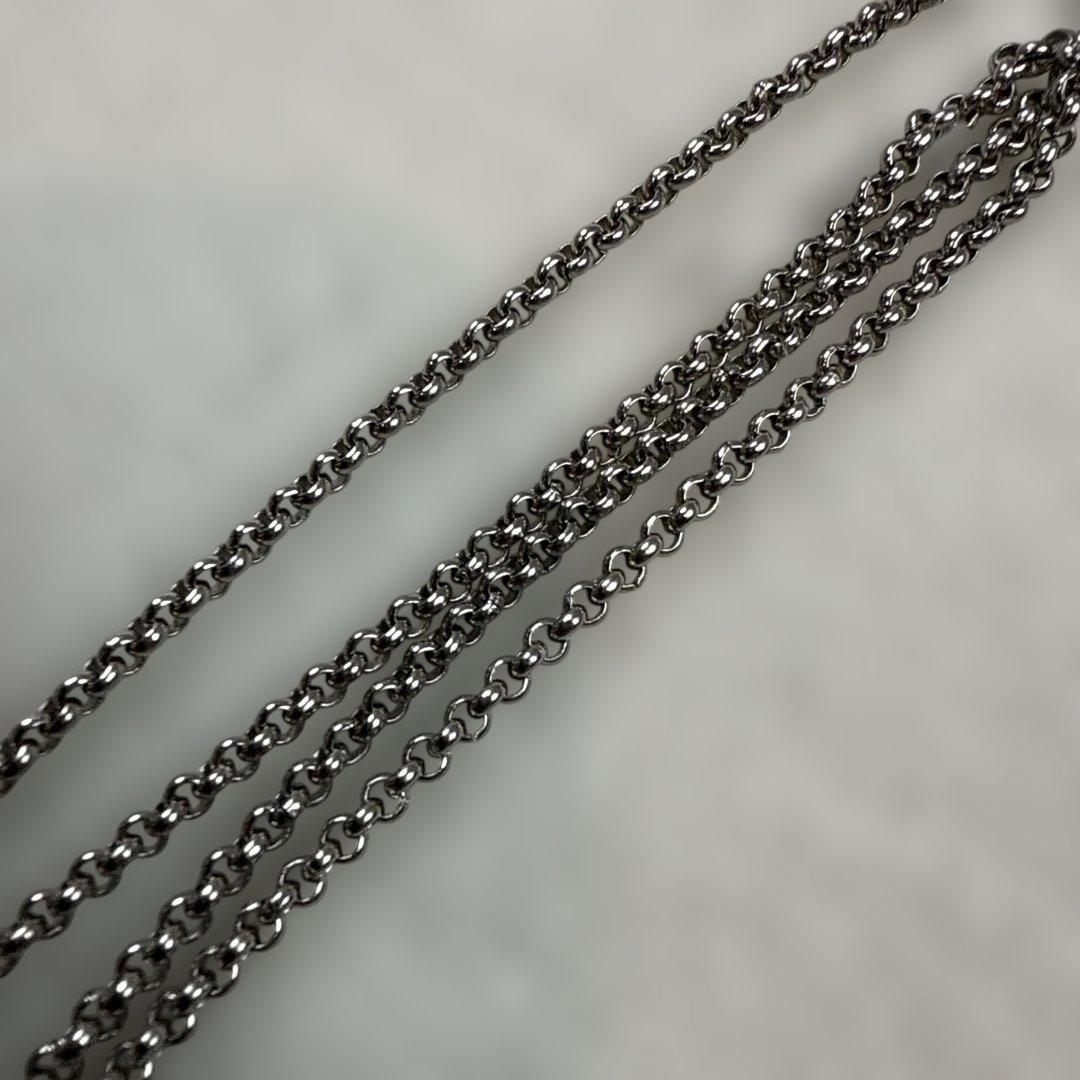 グッチGUCCIネックレス トップ インターロッキングG アラベスク GG 燻し