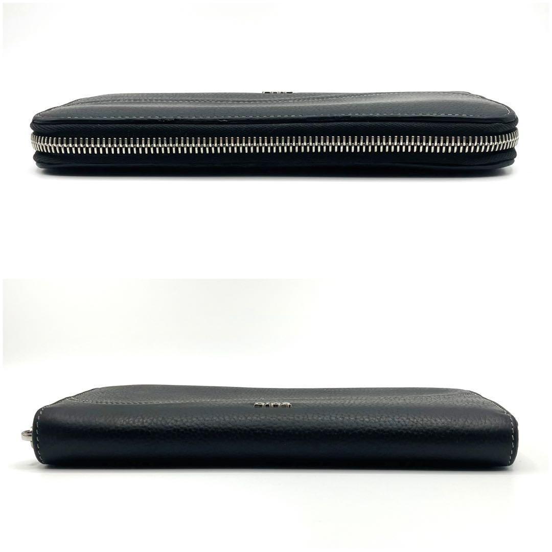 美品✨ ディオール サドル ロングジップウォレット ブラック